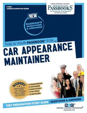 Car Appearance Maintainer (C-2507) de National Learning Corporation