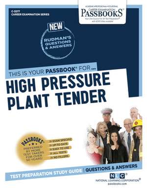 High Pressure Plant Tender (C-3277) de National Learning Corporation