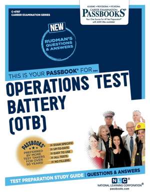 Operations Test Battery (Otb) (C-4787) de National Learning Corporation