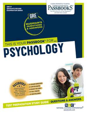 Psychology (Gre-17): Passbooks Study Guide Volume 17 de National Learning Corporation