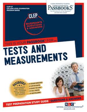 Tests and Measurements (Clep-27) de National Learning Corporation