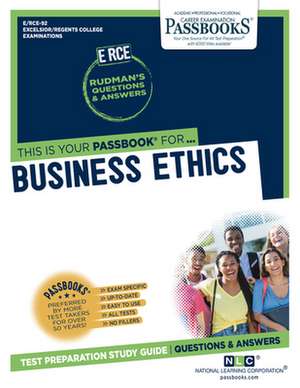 Business Ethics (Rce-92) de National Learning Corporation