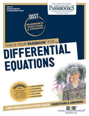 Differential Equations (Dan-12): Passbooks Study Guide Volume 12 de National Learning Corporation