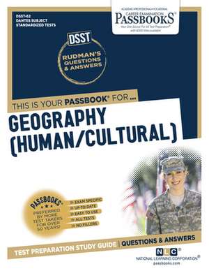 Geography (Human/Cultural) (Dan-62): Passbooks Study Guide Volume 62 de National Learning Corporation