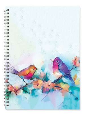 Watercolor Birds A5 Spiral Notepad de New Holland Publishers