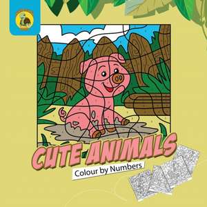 Cute Animals Colour by Numbers de Talking Turtle Books