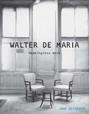 Walter De Maria: Meaningless Work de Jane McFadden