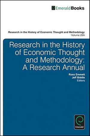 Research in the History of Economic Thought and Methodology de Ross B. Emmett