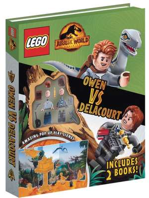 LEGO® Jurassic World(TM): Owen vs Delacourt (Includes Owen and Delacourt LEGO® minifigures, pop-up play scenes and 2 books) de Buster Books