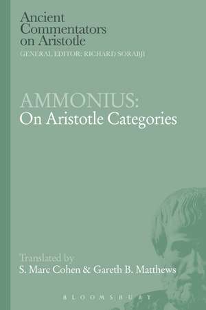 Ammonius: On Aristotle Categories de Gareth B. Matthews