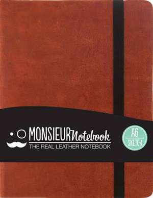 Monsieur Notebook Leather Journal - Tan Sketch Small A6 de Monsieur