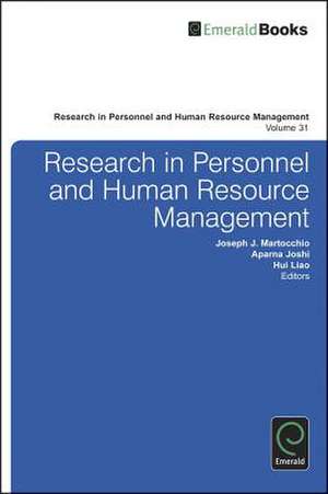 Research in Personnel and Human Resources Management de Joseph J. Martocchio