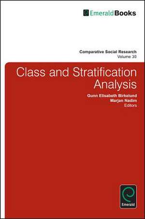 Class and Stratification Analysis de Gunn Elisabeth Birkelund