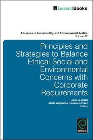 Principles and Strategies to Balance Ethical, Social and Environmental Concerns with Corporate Requirements de Maria Alejandra Gonzalez–perez