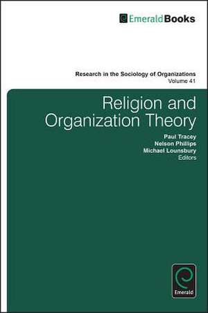 Religion and Organization Theory de Paul Tracey