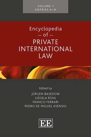 Encyclopedia of Private International Law de Jürgen Basedow