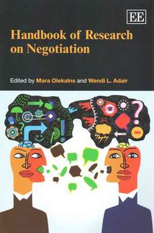 Handbook of Research on Negotiation de Mara Olekalns