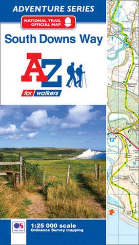 South Downs Way National Trail Official Map de A-Z Maps