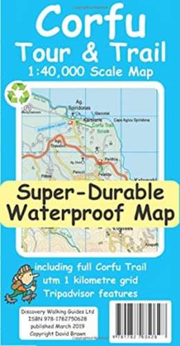 Corfu Tour & Trail Super-Durable Map de David Brawn