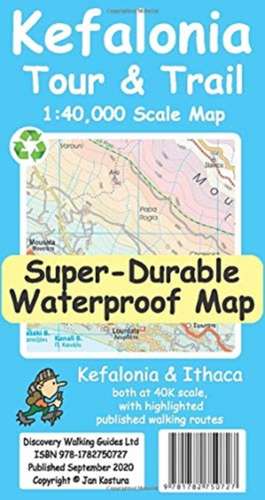 Kefalonia Tour and Trail Map de Jan Kostura