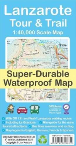 Lanzarote Tour & Trail Map de Jan Kostura