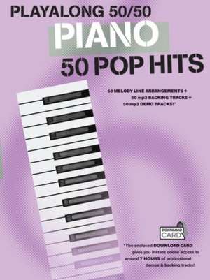 Playalong 50/50 Piano Pop Hits de Music Sales