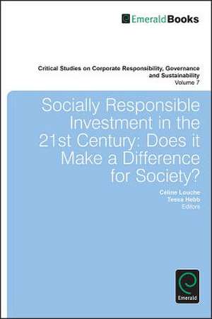 Socially Responsible Investment in the 21st Cent – Does it Make a Difference for Society? de Celine Louche