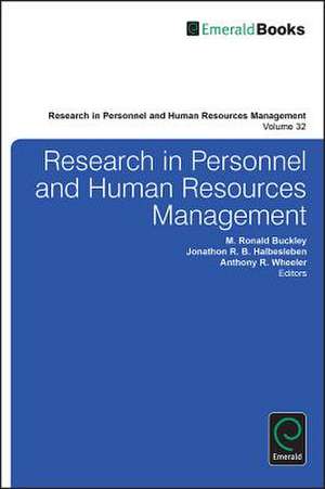 Research in Personnel and Human Resources Management de M. Ronald Buckley