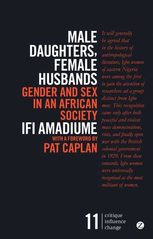 Male Daughters, Female Husbands: Gender and Sex in an African Society de Ifi Amadiume