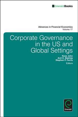 Corporate Governance in the US and Global Settings de Kose John