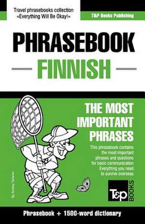 English-Finnish Phrasebook and 1500-Word Dictionary de Andrey Taranov