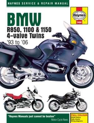 BMW R850, 1100 & 1150 4–valve Twins (93 – 06) Haynes Repair Manual de Haynes