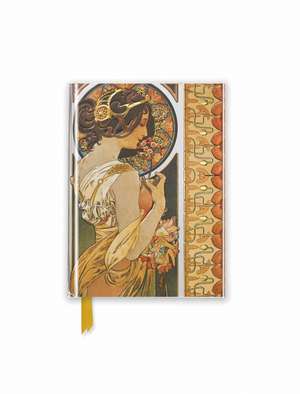 Mucha: Cowslip (Foiled Pocket Journal) de Flame Tree Studio