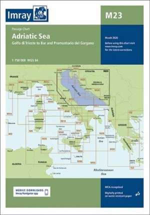 Imray Chart M23 Adriatic Sea Passage Chart de Imray