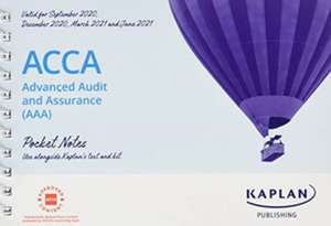 ADVANCED AUDIT AND ASSURANCE (AAA INT/UK) - POCKET NOTES de KAPLAN