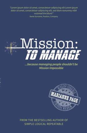 Mission: To Manage de Marianne (Marianne Page Ltd) Page