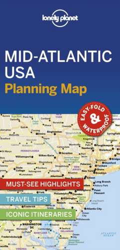 Lonely Planet Mid-Atlantic USA Planning Map 1 de Lonely Planet