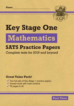 KS1 Maths SATS Practice Papers: Pack 3 (for end of year assessments) de CGP Books