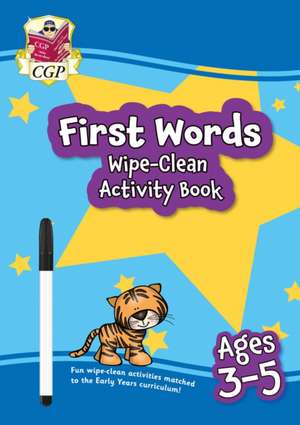 First Words Wipe-Clean Activity Book for Ages 3-5 (with pen) de Cgp Books