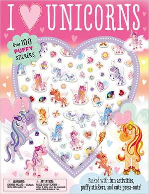 Puffy Stickers I Love Unicorns de Ltd. Make Believe Ideas