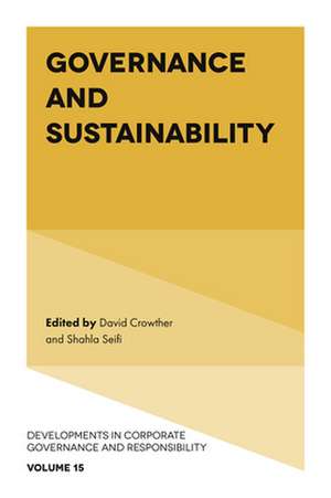 Governance and Sustainability de David Crowther