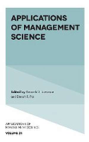 Applications of Management Science de Kenneth D. Lawrence