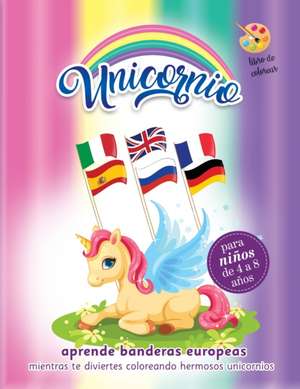 unicornio libro de colorear para niños de 4 a 8 años de The Green Brothers