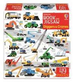 Usborne Book and Jigsaw Diggers and Cranes de Sam Smith