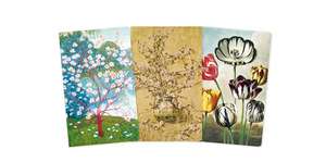 Blossoms & Blooms Set of 3 Mini Notebooks de Flame Tree Studio