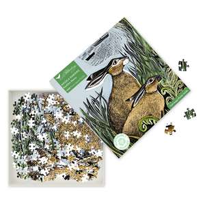 Adult Sustainable Jigsaw Puzzle Angela Harding: Rathlin Hares: 1000-pieces. Ethical, Sustainable, Earth-friendly de Flame Tree Studio