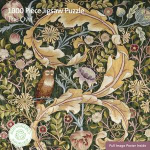 Adult Sustainable Jigsaw Puzzle V&A: The Owl: 1000-pieces. Ethical, Sustainable, Earth-friendly de Flame Tree Studio