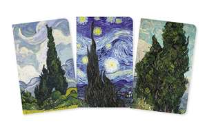 Vincent van Gogh: Cypresses Set of 3 Mini Notebooks de Flame Tree Studio