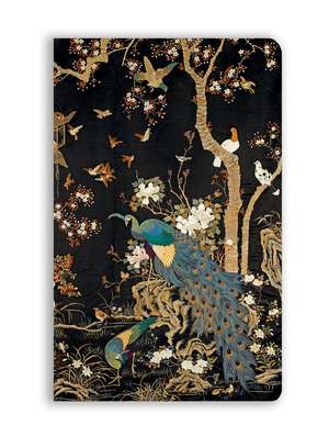 Ashmolean Museum: Embroidered Hanging with Peacock (Soft Touch Journal) de Flame Tree Studio