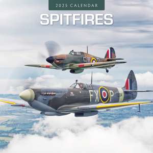 Spitfires 2025 Square Wall Calendar de Red Robin